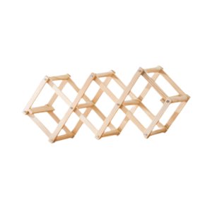 Magideal - Estante Para Vinos, Estante De Exhibición Apilable De Mesa, Organizador De Vinos, Soporte De Almacenamiento De Vinos Plegable Para Cocina, Despensa, B Contenedor De Madera Para 5 Botellas