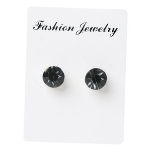 Genérico - Pendiente Magnético De Cristal Gothic Magnet Ear Stud Clip On Earrings Black