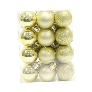 Bothyi - 24 Piezas Bolas De Navidad Adornos Colgantes Para Festivales Celebración De Porche Oro