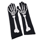 thumbnail image 1 of Mangas Con Diseño Esqueleto Negro 38 cm Largo Halloween 2025, 1 of 5