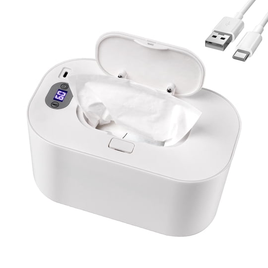Dispensador De Toallitas Húmedas Y Calentador De Pañales Hebafri White