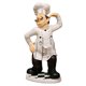 thumbnail image 4 of 1x Resina Chef Estatuilla Estatua Adornos Bar Restaurante Cocina Café Decoración 14x11x30cm, 4 of 5