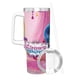 thumbnail image 3 of Shimmer y Shine Vaso aislado de acero inoxidable con asa, diseño temático, regalo para familia, amigos y fans; incluye pajita y encaja en el portavasos estándar, 40 oz, 3 of 6
