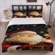 thumbnail image 1 of 3pcs Santa Golden Star Themed Bedding Set Including Duvet Cover And Pillowcases Soft And Comfortable, 1 of 5