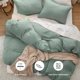 thumbnail image 3 of Juego de fundas de edredón para cama, color verde salvia, tamaño king, 3 piezas, 3 of 9