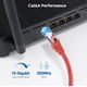 thumbnail image 4 of Cable Ethernet Matters Cat 6A blindado de 25 pies, rojo, 4 of 8