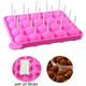 thumbnail image 1 of Molde de silicona para hornear cake pops, 20 moldes redondos de silicona para piruletas, molde de silicona para pasteles, palitos de cupcakes, fiestas, repostería navideña, 1 of 8