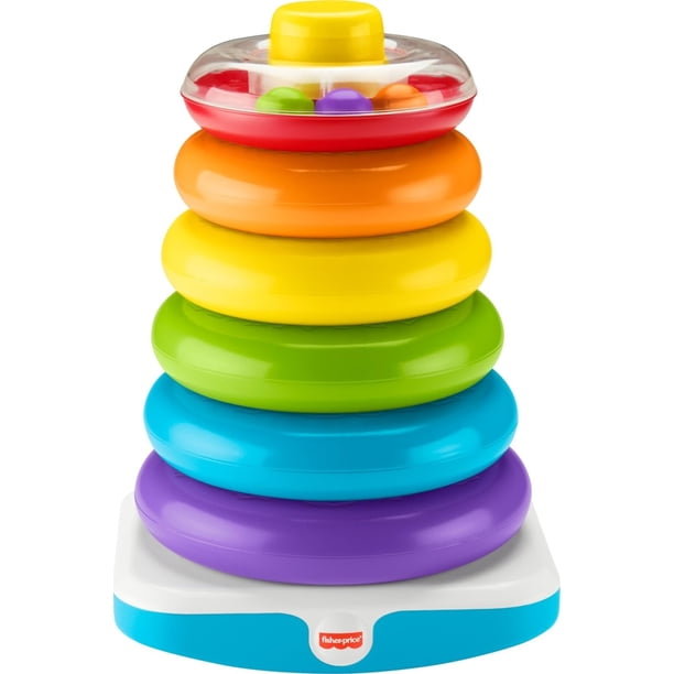 Juguete Para Niños Pequeños Fisher-Price Torre Gigante de Apilamiento con 6 Anillos de 36 cm de Alto