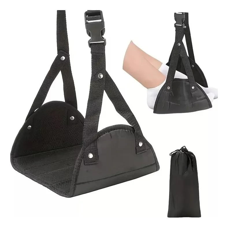 Genérica - Apoya Pies Ajustable Para Viajes, Avión, Bus Reposapiés Portátil