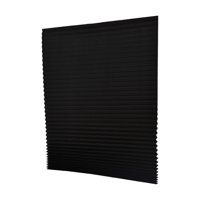 Bothyi - Cortinas Plisadas Temporales Para Ventanas, Sin Perforaciones, De Tela No Tejida, Para Oscurecer Habitaciones, Color Negro, Talla S