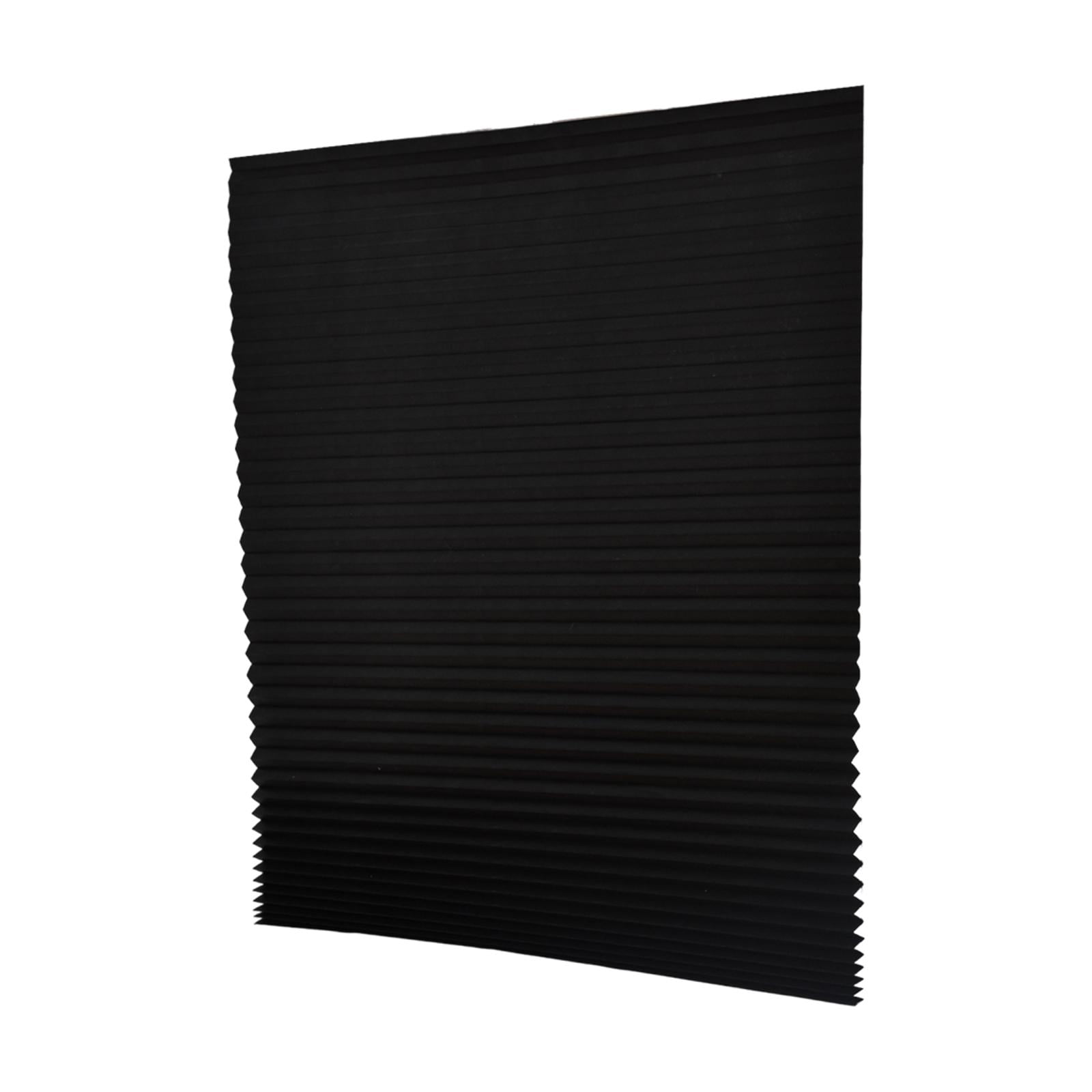 Bothyi - Cortinas Plisadas Temporales Para Ventanas, Sin Perforaciones, De Tela No Tejida, Para Oscurecer Habitaciones, Color Negro, Talla S