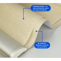 China - Cortina Roller Doble-Beige 200X200 Black-Out