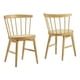 thumbnail image 1 of Juego de 2 sillas de comedor Modway Lykke Spindle Back de ratán natural, 1 of 1