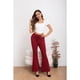 thumbnail image 3 of Pantalon Calza Mujer Flare Lanilla Tiro Alto Full Elasticado 5050, 3 of 4