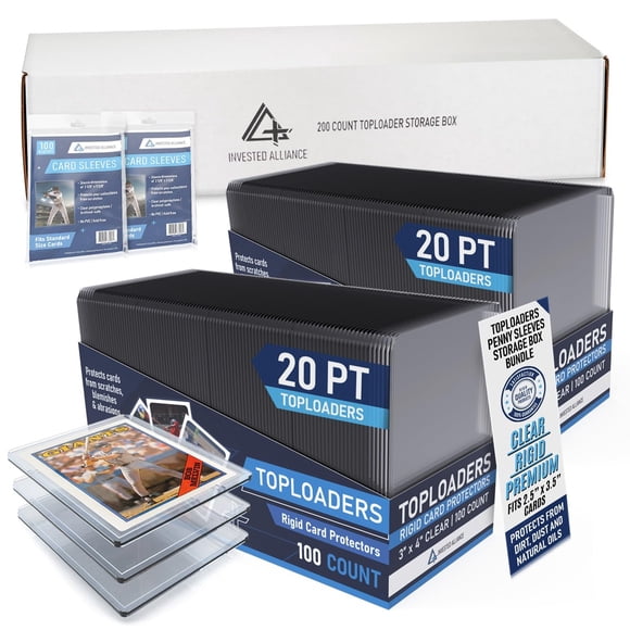 Fundas para cartas Invested Alliance, 200 piezas, 20PT, 7.6 x 10 cm