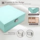 thumbnail image 4 of Organizador de joyas ProCase de 2 niveles, grande, de cuero, 4 of 7