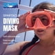 thumbnail image 2 of Máscara de buceo sin marco Spartacus de SCUBA Network, rosa, bajo hierro, 2 of 9