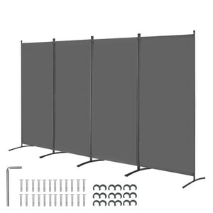Room Divider Vevor - Pantalla De Privacidad Plegable De 4 Paneles, Color Gris
