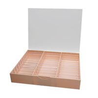 Magideal - Caja De Almacenamiento Para Decoración De Uñas, Soporte De Exhibición Para Decoración De Uñas, 30 Rejillas, Estuche Cosmético A Prueba De Polvo, Conte Rosa