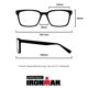 thumbnail image 4 of Lentes de Lectura IRONMAN Expedition Rectangulares 2.5x Negro, 4 of 7