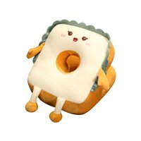 Bothyi - Linda Tostada Siesta Almohada Asiento Cojín Hielo Sedoso Paño Viaje Almohada 25X30Cm Feliz