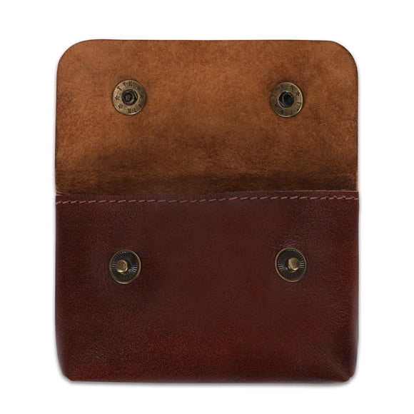 Monedero CestAntiQ de Cuero Color Vino 13 × 8 × 3 cm