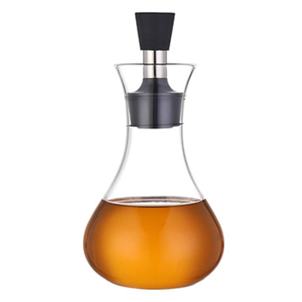 Botella dispensadora de aceite de oliva y vinagre. Agitador de aderezo para ensaladas sin embudo. Botella de jarabe simple.