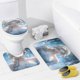 thumbnail image 4 of Frozen chica Elsa princesa-theme 4-Piece Shower Curtain Set with Rugs, Waterproof Bathroom Decor Set Includes Bath Mat, U-Shaped Rug, Toilet Lid Cover and Curtain with Hooks, 4 of 6