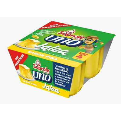 Jalea Con Probiótico Sabor Piña Uno Pack 440 G Soprole