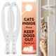 thumbnail image 1 of Cat Door Latch TGIOW 5, correa de tamaño ajustable para gatos, color blanco, 1 of 8