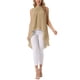 thumbnail image 2 of INSPIRE CHIC Blusas de Mujer de Chifón Cuello Alto Sin Mangas con Lazo en la Espalda Dobladillo Alto Bajo Camisa de Verano Caqui XL, 2 of 6