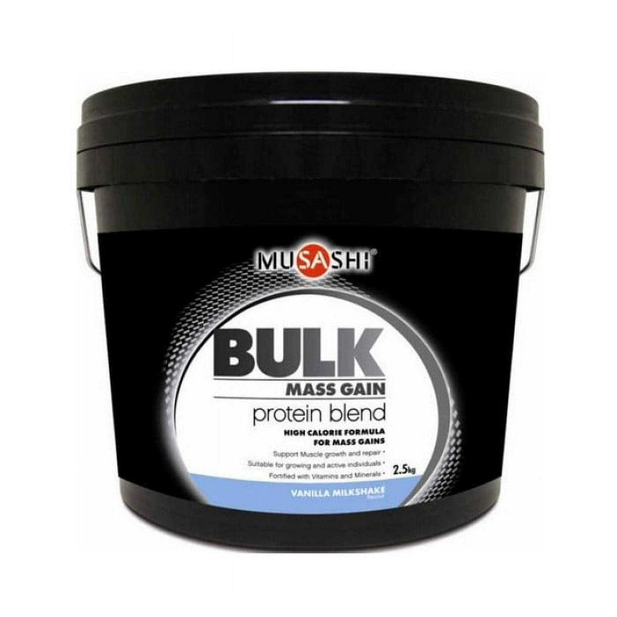 Musashi Proteina Bulk Mass Gain Whey Protein 5 Lbs Vanilla