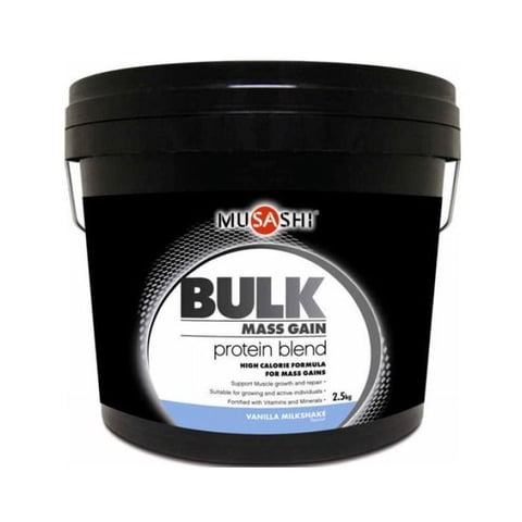 Musashi Proteina Bulk Mass Gain Whey Protein 5 Lbs Vanilla