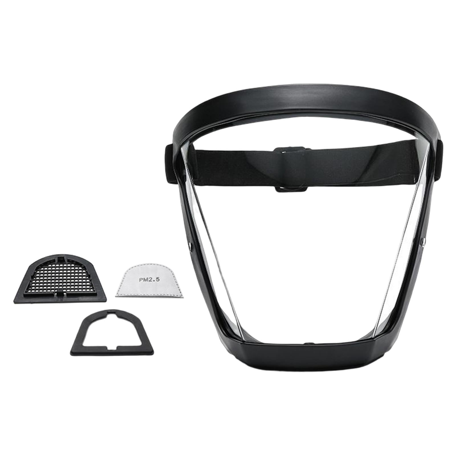 Magideal - Protector Facial Completo, Tapón De Filtro Extraíble, Filtro Transparente Antivaho, Algodón, Revestimiento Antiarañazos, Profesional Para , Negro