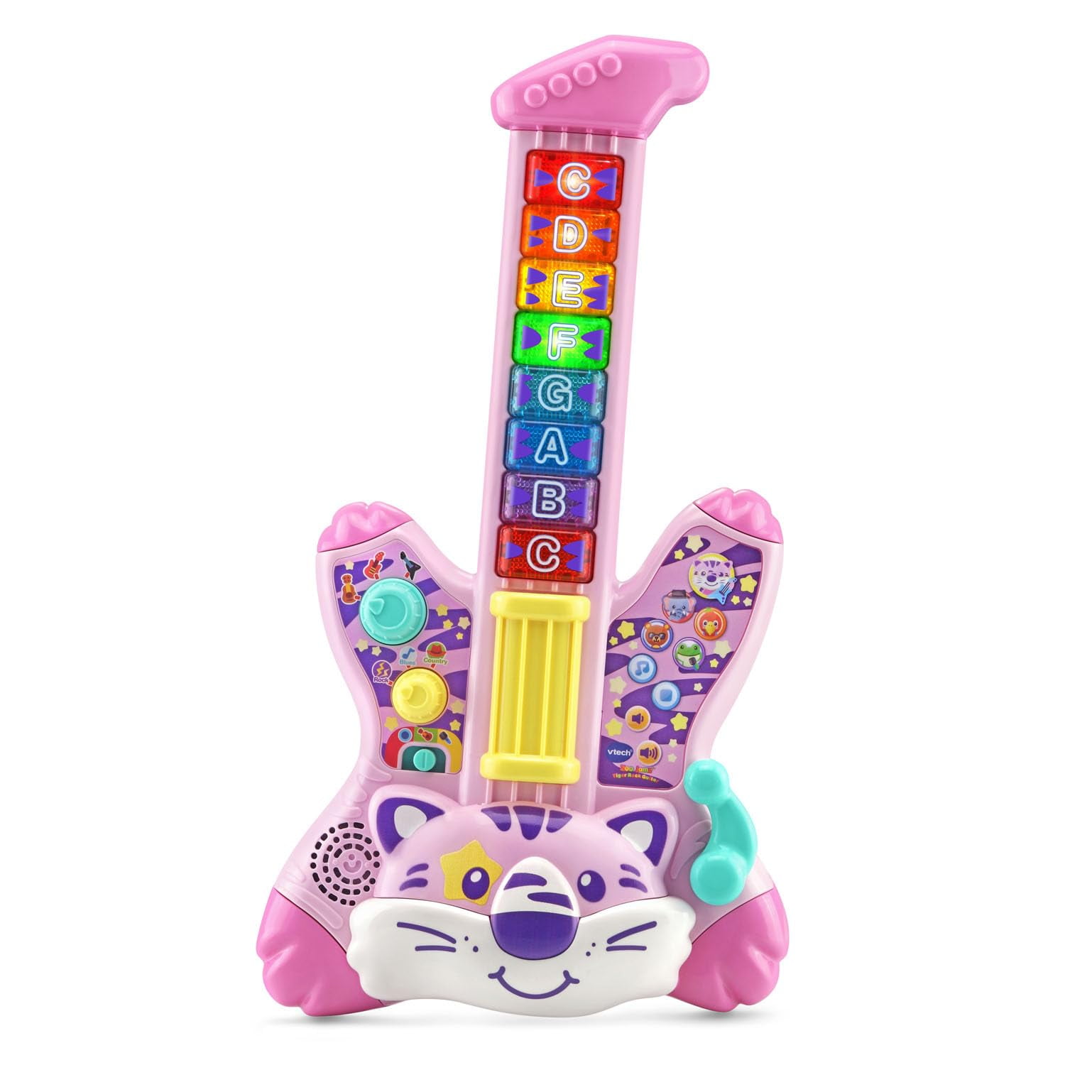 Guitarra Toy Vtech Zoo Jamz Tiger Rock Para Niños De 1,5 A 4 Años, Rosa