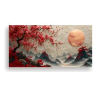 Genérico - Cuadro Japonés Abstracto 100X50 Cm