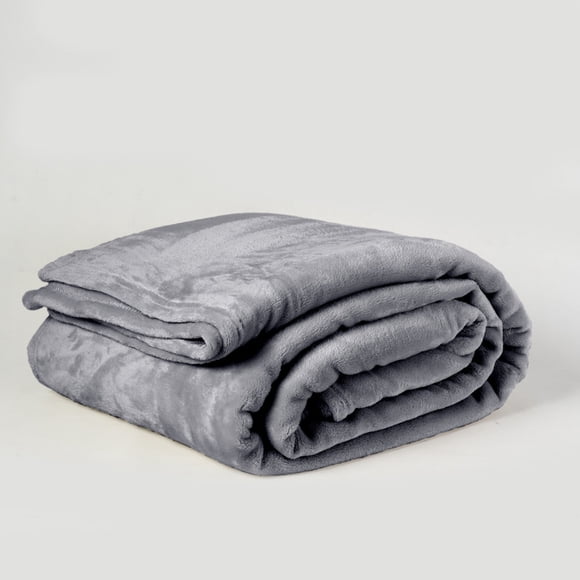 Frazada Flannel Linea Hotel 1 P Gris