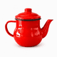 thumbnail image 1 of Tetera de té enlozada roja, 1 of 3