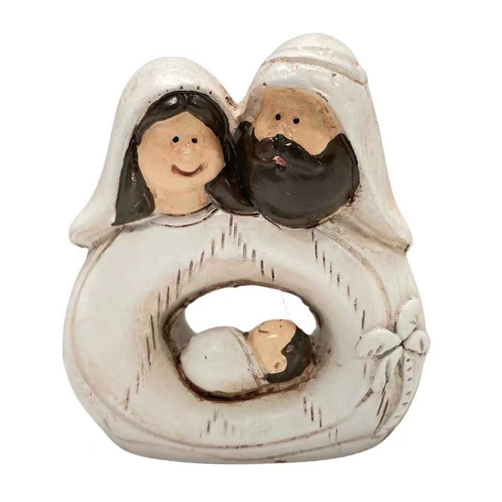 Bothyi - Estatua De Belén, Estatuilla De Resina De La Sagrada Familia Para Festivales, Estante De Dormitorio