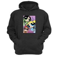 Genérico - Polerón Canguro Niñas Superpoderes Negro Talla S Unisex