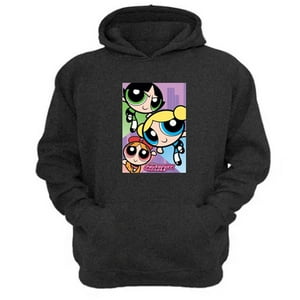 Genérico - Polerón Canguro Niñas Superpoderes Negro Talla M Unisex
