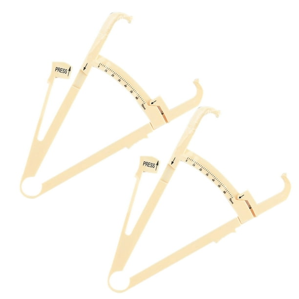 Calibrador de grasa corporal (2 unidades): dispositivo portátil para medir el IMC y la grasa corporal. Calibrador de pliegues cutáneos para hombres y mujeres.
