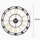 thumbnail image 4 of Reloj Mural Retro de Cuarzo Metálico Dorado y Negro 60 cm, 4 of 6