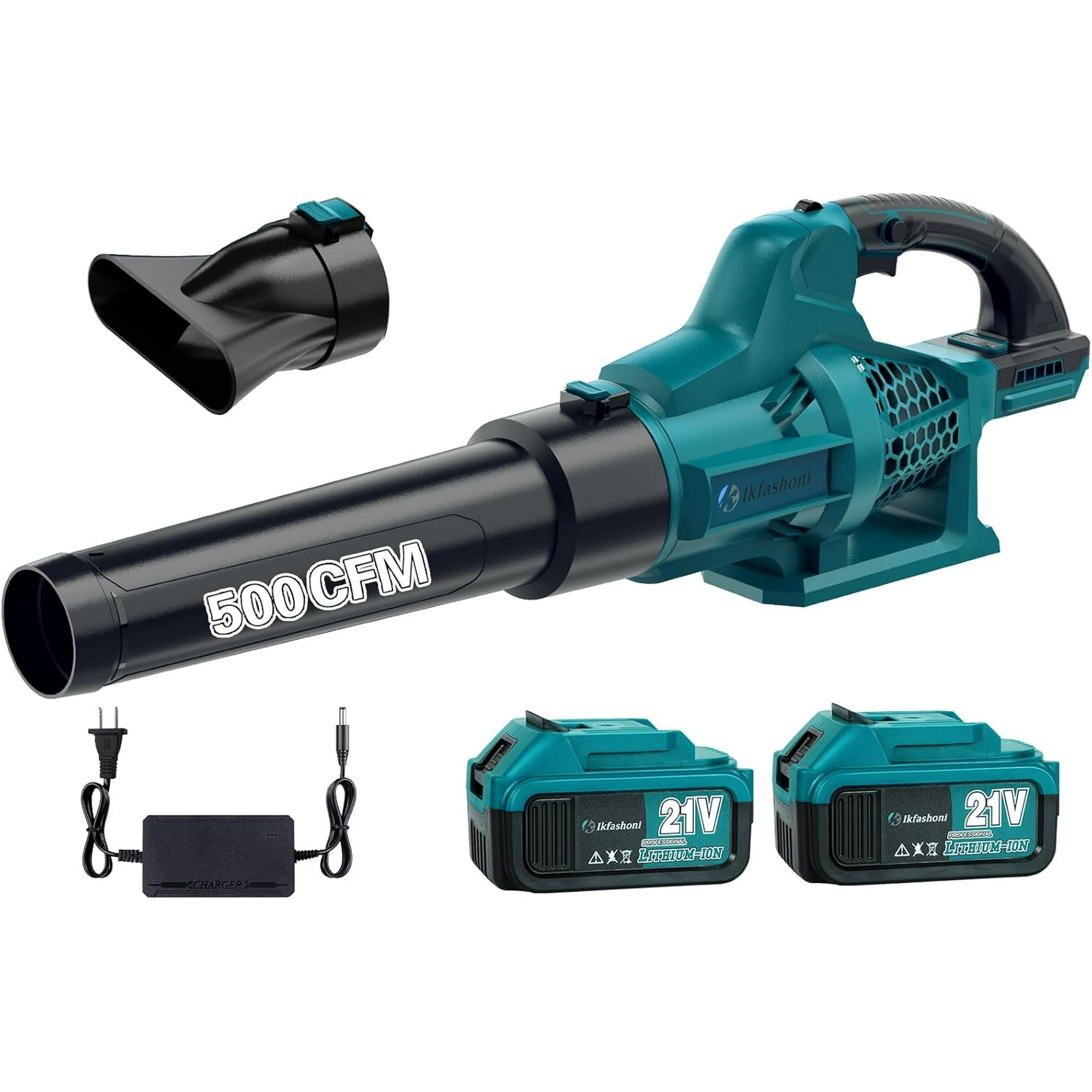 Parub - Soplador Hojas Potente Inalámbrico 2 Baterías 21v Calidad