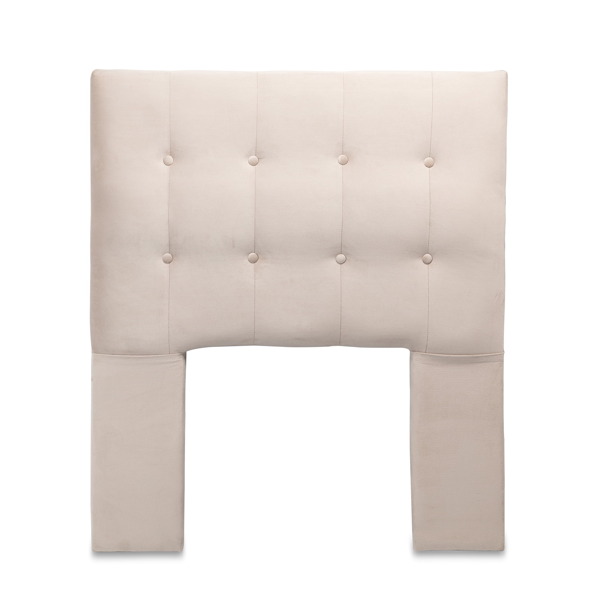 Dgb - Respaldo Cama 1 Plaza Felpa Beige Sevilla Cp