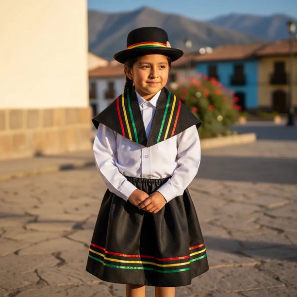Traje Tipico Nortino Niña Incluye Blusa