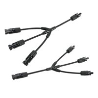 Magideal - Conector De Cable De Rama En Y De Placa Solar, Resistente Al Agua, Práctico Kit De Herramientas De Reemplazo De Enchufe De Cable Para Placa Solar Para 1 A Tres
