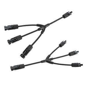 Magideal - Conector De Cable De Rama En Y De Placa Solar, Resistente Al Agua, Práctico Kit De Herramientas De Reemplazo De Enchufe De Cable Para Placa Solar Para 1 A Tres