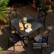 thumbnail image 2 of Mesas Cocina Comedor Terraza Exterior Cuadrada 80x80 Restaurante Bar Kross Negra, 2 of 8