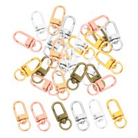 Magideal - Broches De Aleación De Langosta, Hebillas Giratorias, Cordón, Ganchos A , Clips De Gancho, Tamaño Pequeño Para Llavero, Hallazgos De Joyería, Rectángulo 30 Piezas